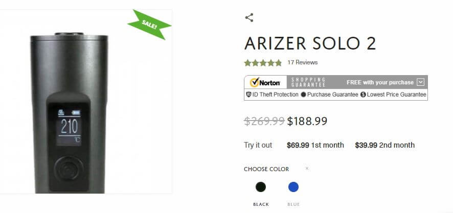 Arizer SOLO 2 best selling vaporizer