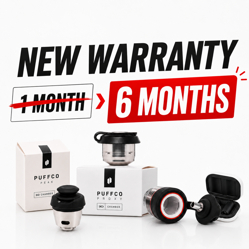 Puffco 3D Chamber warranty extended from 1 month to 6 months